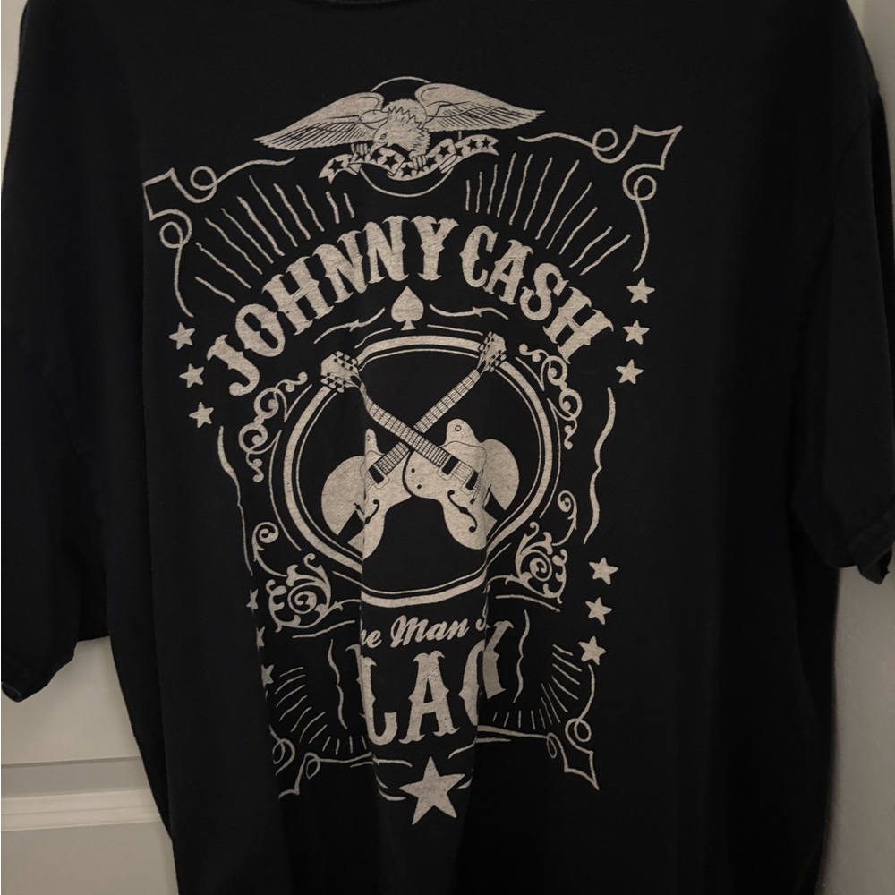 black johnny cash tshirt